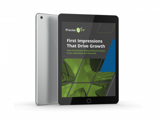PreciseFP onboarding mockup ipad light