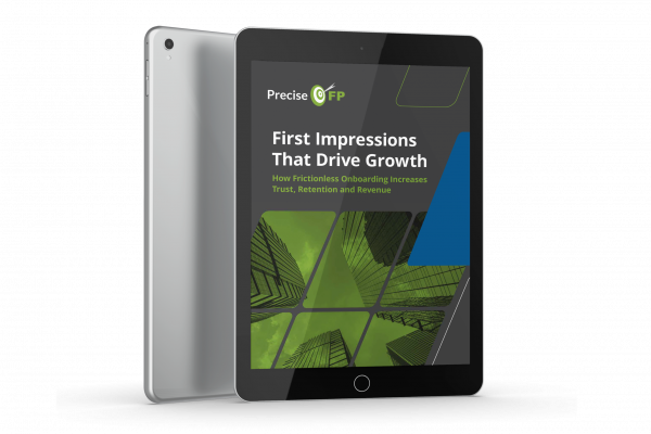 PreciseFP onboarding mockup ipad light